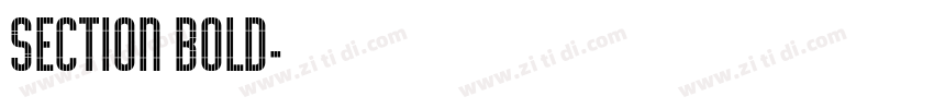 Section Bold字体转换
